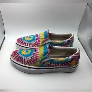 Vans tie dye loafers womens 5